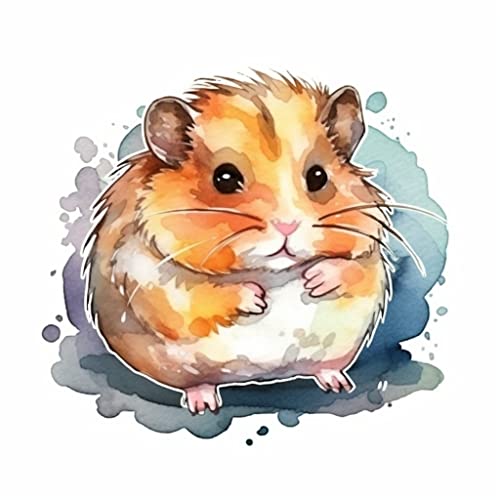 Image of Yoonek Graphics Hamster Vinyl Decal Sticker for Car, Laptop, Tumbler, More. #005510