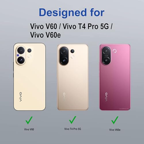 Image of Zapcase Back Case Cover for Vivo V60 | Compatible for Vivo V60 Back Cover | Compatible with MagSafe | Scratch-Resistant Back Cover | Clear
