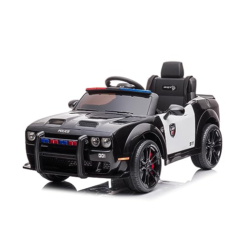 BabyCar Dodge Police | Coche Electrico para Niños 12V con 2 Motores 30W | Carro Electrico Infantil con Mando Parental, Puertas Abatibles, MP3/USB | Licencia Oficial