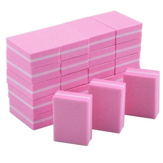 Mini Pink Nail Buffer Blocks, Dual-Sided Manicure Filing Sanding Tool, Pack of 25-image-5