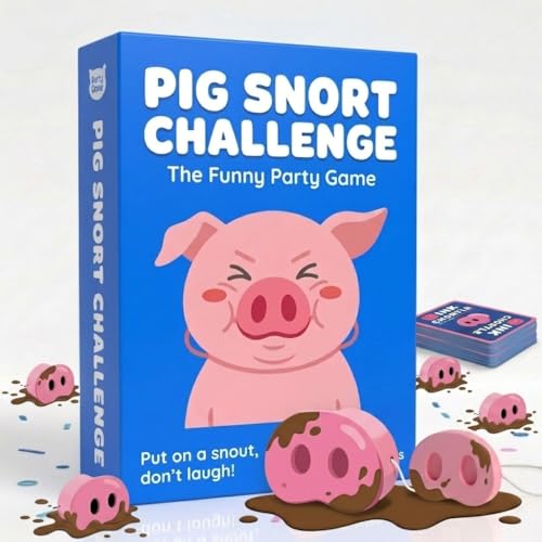 XXOCTWMER Laugh-Out-Loud Party Game: 150 Cards & 5 Pig Noses - Perfect Valentines Day Gift for Couples Hilarious Icebreaker for Date Night & Group Parties Ages 13+