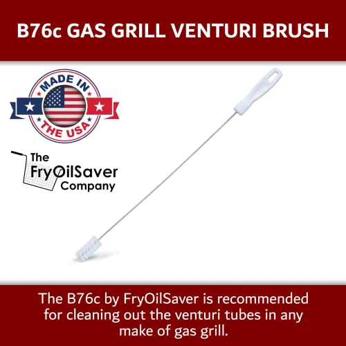 Fryoilsaver Co, B76C, Gas Grill Venturi Brush, Venturi Tube Cleaning Brush, Spider Web Cleaner, Gas Bbq Burner Tube Cleaner #TOP1
