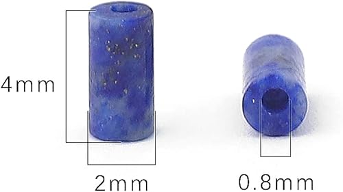 Miniatura 2 de Perlas de tubo natural de lapislázuli cilíndrico 0.079x0.157 in 15.0 inStrand cuentas de piedra para la fabricación de joyas