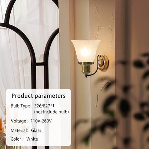 Image of HonoDing Ceiling Light Replacement Lamp Shade Set of 4, White Cloud Flat Hanging Bell Frosted Glass Lampshade Replacement Glass Lamp Shade for Ceiling Fan Light Kit (White Alabaster)