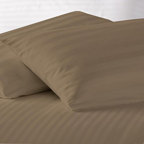 Image of Cotton 300 TC Pillow Cover, Small -16 x 24 Inch, Brown, 2 Pieces