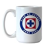 Logo Brands Liga MX Cruz Azul FC 15 oz Coffee Mug - Ceramic Coffee Cup With Vibrant Team Graphics & Colors – Great Gift For Soccer Fans