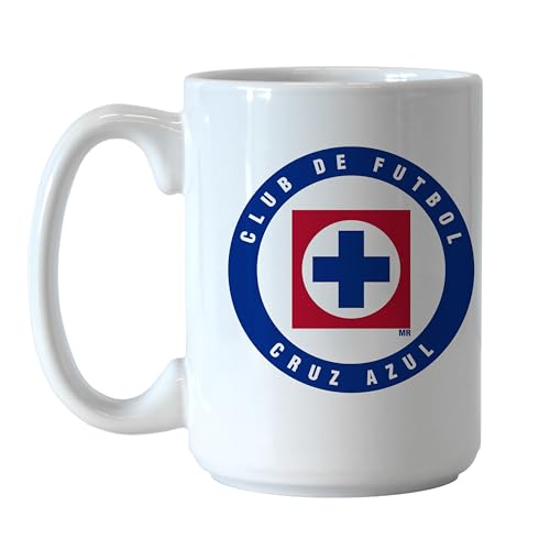 Logo Brands Liga MX Cruz Azul FC 15 oz Coffee Mug - Ceramic Coffee Cup With Vibrant Team Graphics & Colors – Great Gift For Soccer Fans