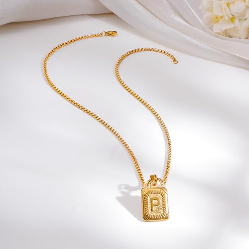 Image of Rubans Demi Fine Stainless Steel Alphabet Pendant CZ Gift for Women & Girls