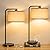 Table Lamps Set of 2, Fully Dimmable Bedside Lamp with Dual USB Charging Ports, Modern Nightstand Lamps with Linen Fabric Shades, Tall Desk Lamp for Bedroom, Living Room, Office, LED Bulb Included