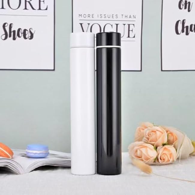 Stainless Steel Insulated, Mini Water Bottle, Leak Proof, Small Stainless Keep Drink Cold and Hot (Black 9 OZ)