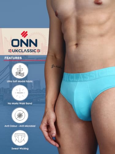 Image of ONN UK Classic Men's Ultra Soft Modal Fabric Brief with Feather Touch Ultra Soft Waistband (Pack of 1)