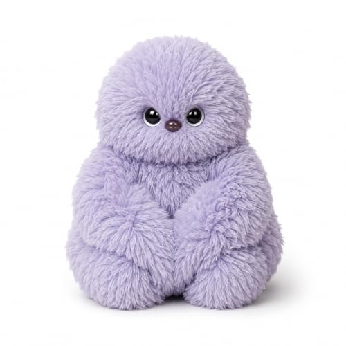 Image of MONEX Garments Cute Fluffy Plush Toy Set for Kids, Soft Kawaii Stuffed Animal Doll for Bedroom Decor & Gift, Pastel Purple Pink White Plushies