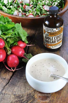 Hany's Harvest Unsweetened Fire Cider, 16 Oz Glass Bottle, All Natural Apple Cider Vinegar Wellness Tonic, Gluten-Free, Small-Batch, Handcrafted #TOP6