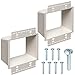 2-Gang Electrical Box Extender with Machine Screws, Kit by DoodleYolk Inc. 2-Pack Junction Box Extension, 6-32 Truss Head screws. Extra Large Arlington BE2X ring better secures wiring devices