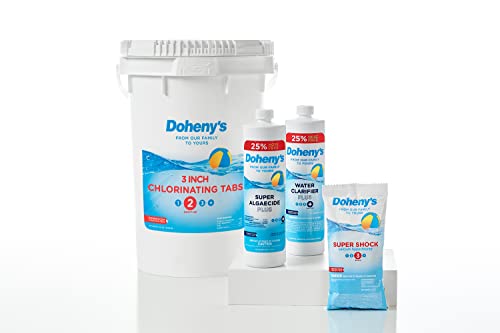 Doheny's Chlorine Super Shock | 100% Professional-Grade | Quickly Dissolving & Fast-Acting Granular Pool Sanitizing Treatment | Highly-Concentrated 68% Calcium Hypochlorite | 1 Lb Treats 10,000 Gallons | Made In The Usa | 12 X 1 Lb Bags #TOP6