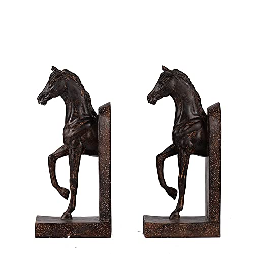 A&B Home Decorative Display Set Of 2 Trotting Horse Bookends Decoration Library Office Home Décor Book Shelf Accent 11" Inch #TOP6