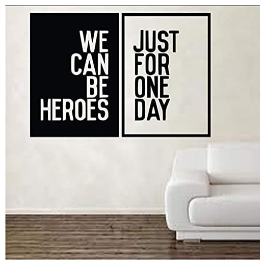 David Bowie Heroes Song Song Lyrics Wall Sticker Art Artistic Decorations 60 * 87Cm