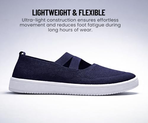 Image of Kraasa Ballet Flats Bellies for Women, Walking Flat Shoes for Woman, Lightweight Elastic Fit and Comfort, Ballerina for Ladies and Girls
