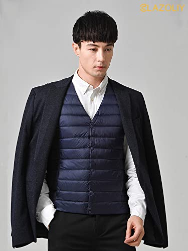 CLAZOLIY ノーカラー インナーダウンベスト メンズ ウルトラライト ベスト CL111 の商品画像 4