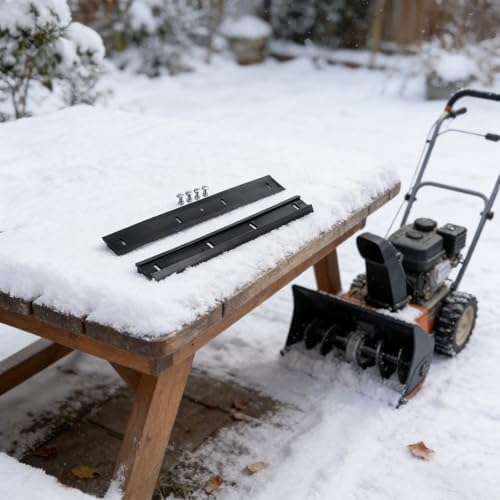 2-Pack Snow Blower Scraper for Blades for Compatible with 20" and 21" Single-Stage Models, Replace Part 731-1033 731-0778 731-0812, Plastic Auger Arms for Winter Snow Removal, Black — view 6