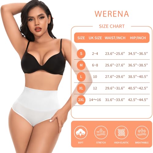 Image of Werena Tummy Control Shapewear for Women High Waisted Body Shaper Panties Slimming Girdle Shaping Briefs