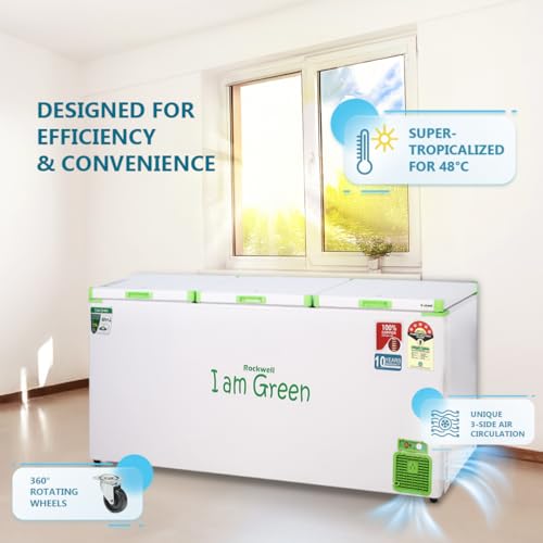 Image of Rockwell GFR1210F 998L Large Deep Freezer, Commercial Storage Freezer, 100% Copper Coil | Energy Efficient -25C to -18C | Heavy Duty PUF Insulation