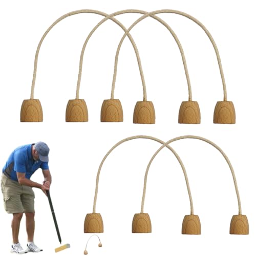 Mechas suaves para croquet, juego de 5 piezas de croquet para interiores, juego de palos de cuerda flexibles, base estable, juego familiar seguro diseñado | Juego de mechas portátiles para el hogar