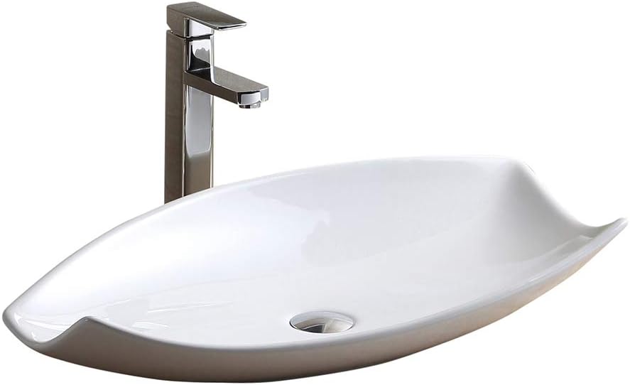 Fine Fixtures Boat Shape (A) Vessel Sink Vitreous ChinaWhite