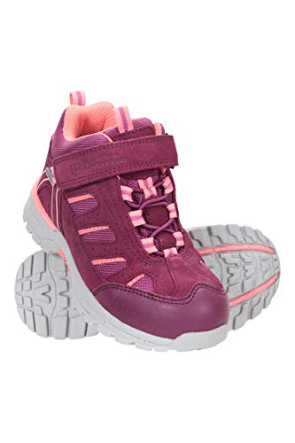 Mountain Warehouse Drift Junior Kids Hiking Boots - Waterproof Shoes Berry Kids Shoe Size 10 US