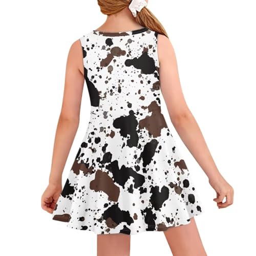 Toddler/Girls Dresses, Casual Kids Polyester Sleeveless Tank Play Dress 3-16 Years, Children Dresses for Weddings2