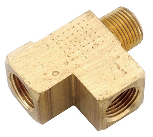 Fnpt X Mnpt X Fnpt, 1 Ea,Brass Tee, 1/2 in Pipe Size,20400002482