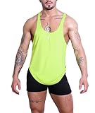 JJ Malibu Men's Pop Color Gym Racerback Tank-top Stringer