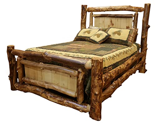 Furniture Barn USA Aspen Log Queen Panel Bed