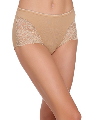 Image of Clovia Women's Cotton High Waist Hipster with Lace Wings