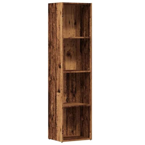vidaXL Bibliothèque Vieux Bois 36x30x143 cm Bois d'ingénierie, bibliothèque, Armoire de Rangement, Support de Rangement, étagère, étagère à Livres