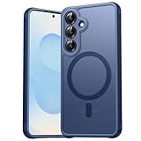 EASDNB für Samsung Galaxy S25 Hülle für Magsafe mit Kameraschutz, Magnetisch Handyhülle für Samsung S25 Hülle, Stoßfeste Kratzfeste Durchscheinende Schutzhülle für Galaxy S25 Case, Blau