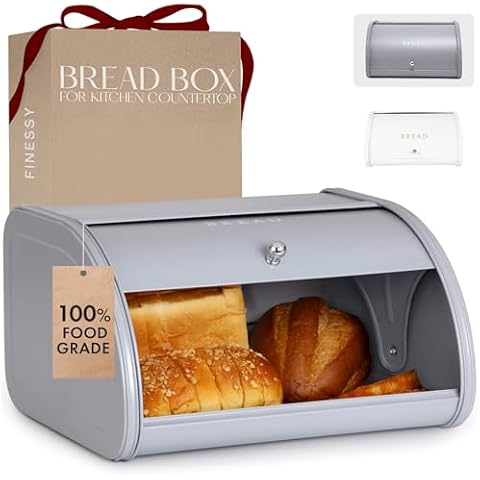FINESSY Stainless Steel Bread Box Cover