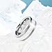 King Will 8mm Silver Tungsten Wedding Band for Men Mens Engagement Wedding Rings with White Sand Inlay Fashionable Ring for Everyday Wear Flat Pipe Cut Matte Brushed Finish Comfort Fit Size 11