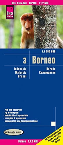 Indonesia 3 Borneo 1:1.200.000 impermeable (Indonesia 3 Borneo: Kalimantan, Sabah & Sarawak, Brunei)