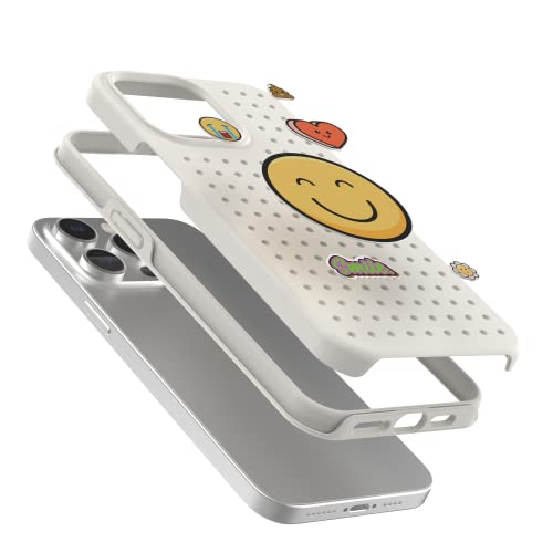 Pinit Iphone 14 Pro Case - Personalize With Diy Phone Case Charms, Emoji Series Stud Clips, Custom Iphone Phone Cases, Protective & Stylish Cell Phone Cases - White, 7 In 1 #TOP4