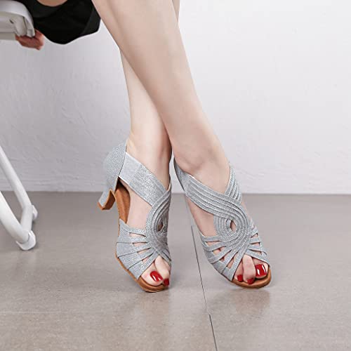 Image of Ballroom Dance Shoes Women Latin Salsa Practice Dancer Shoes 2.5'' Heels YT02