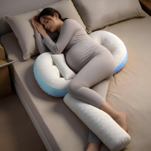 Image of StarAndDaisy Pregnancy Pillow for Women, Maternity Sleeping Pillow with Belly, Back & Body Support, Adjustable Side Sleeping Support Cushion for Pregnant Women, Mom & Baby Comfort