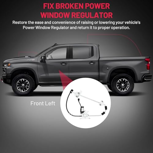 Image of BDFHYK 741-538 Power Window Regulator with Motor Front Left Compatible with Jeep Cherokee 1991-1996, Compatible with Jeep Comanche 1991-1992