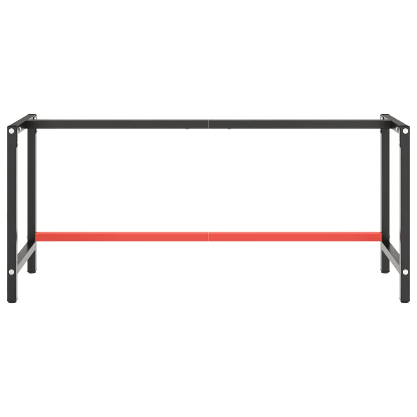 Telaio Banco da Lavoro Nero e Rosso Opaco 180x57x79 cm Metallo