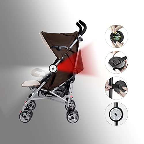 YOHAYO Kinderwagenlicht 3 Leuchteffekte Buggylicht 14 LED Pro Licht Kinderwagen Zubehör Wasserdicht Passend für alle Kinderwagen 2 Stück