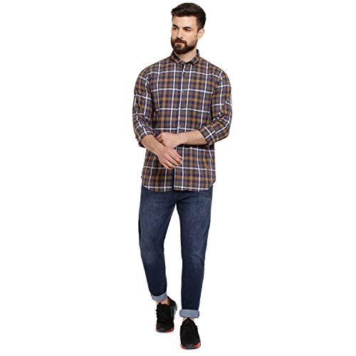Image of Campus Sutra Men's Cotton Regular Fit Casual Shirt