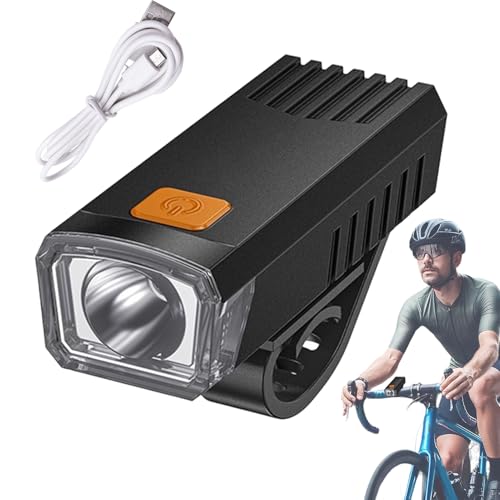 Luces para Bicicleta para Ciclismo Nocturno - Lámpara Frontal De Bicicleta USB con 4 Modos - Luz Brillante para Ciclismo,para Scooter Montaña Carretera Tierra Desplazamientos Diarios Camping Diaria