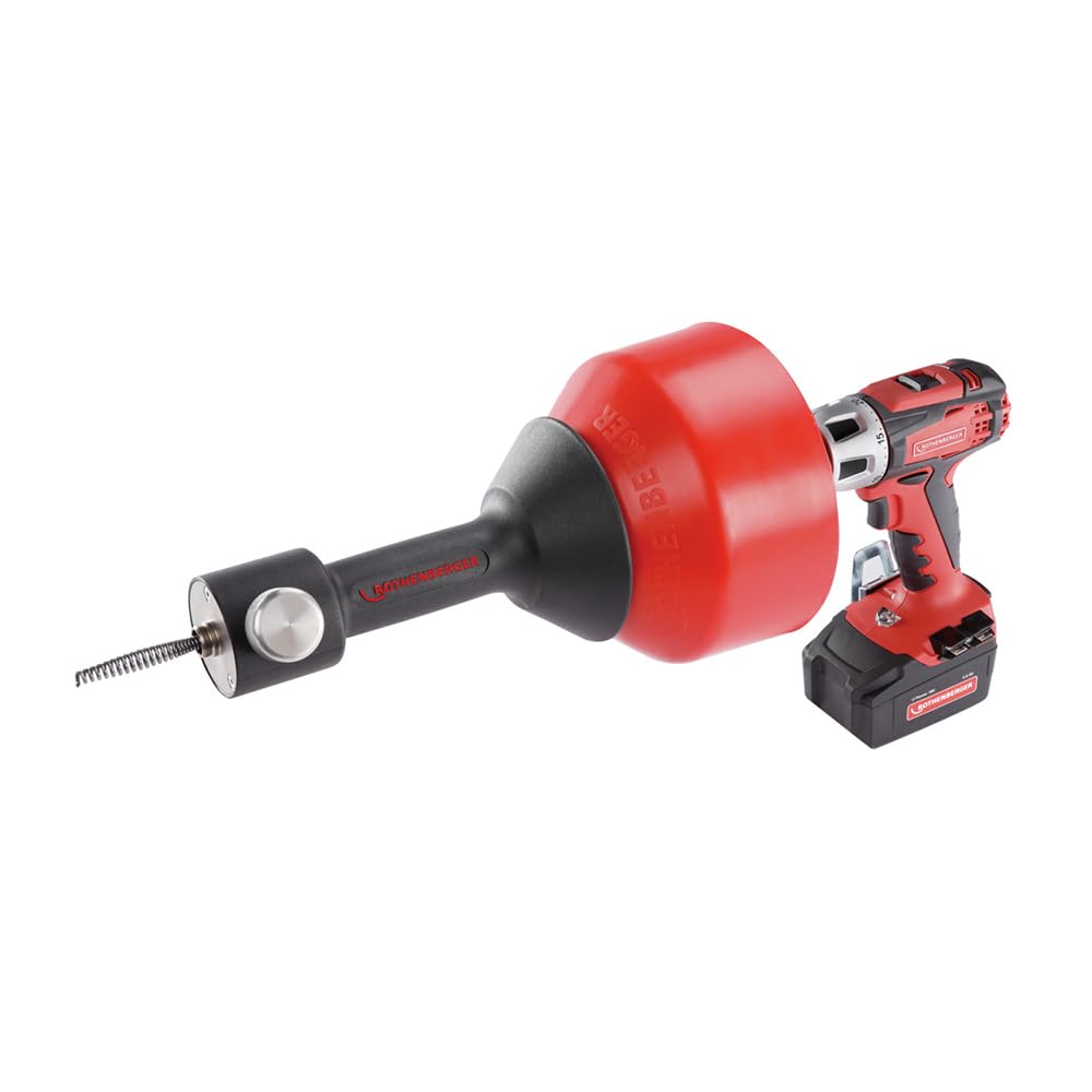 Rothenberger ROSPIMATIC CL Rohrreinigungs Kabelloses Set mit Zusatzspirale, 8mm Spiraldurchmesser, 0m-7.5m Arbeitsbereich Länge | 1000002299 | Rohrreinigung, Sanitär, Rohrreinigungskabel