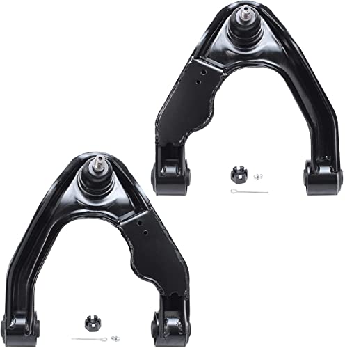 Image of Detroit Axle - 6pc Front End Control Arms Kit for 00-04 Nissan Xterra Frontier, 2 Upper Control Arms Assembly 4 Tie Rod Ends 2000 2001 2002 2003 2004 Replacement