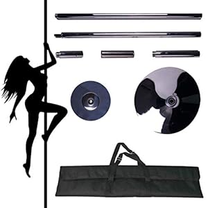 ZSPORT Portable Stripping Pole Spinning Static Dance Pole - 45mm Fitness Exercise Pole - Removable Fitness Dancing Pole - Stripper Poles for Fitness Club Party Pub Home